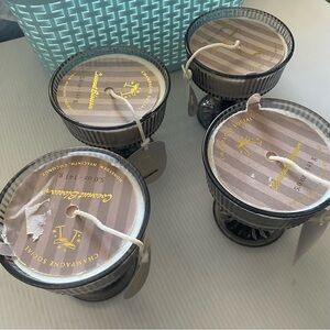 Champagne Social Coconut Blossom Scented Candle - Taupe & Gold $5 each